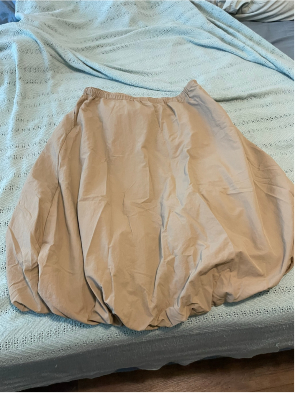 Women's Hunter Beige Bubble Skirt Size L minimalist streetwear - Picture 6 of 8